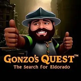 Logo of Gonzo's Quest from NetEnt at Vegasino Casino